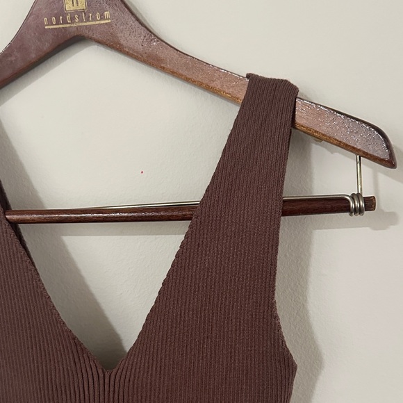 Bae the Label Elegant Brown Maternity Dress, Sleeveless - Picture 5 of 6